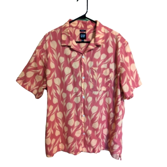 Gap Floral Cotton Linen Shirt - Picture 1 of 3